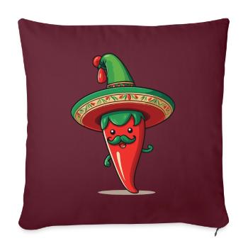Aesthetic Chilischote Chili Streetwear Hot - Sofakissenbezug 45 x 45 cm - Burgunderrot - Vorne