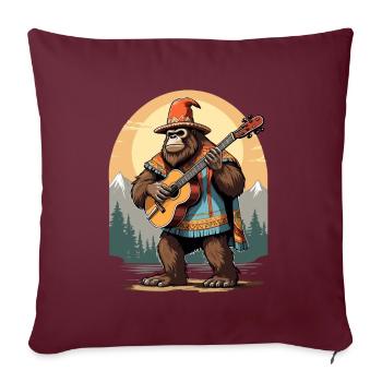 Bigfoot Mexikanischer Mariachi Gitarren Fiesta - Sofakissenbezug 45 x 45 cm - Burgunderrot - Vorne