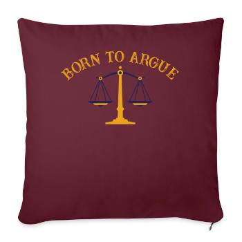 Né pour plaider Judge Advocate Attorney - Housse de coussin décorative 45 x 45 cm - bordeaux - Devant