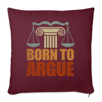 Né pour plaider Judge Advocate Attorney - Housse de coussin décorative 45 x 45 cm - bordeaux - Devant