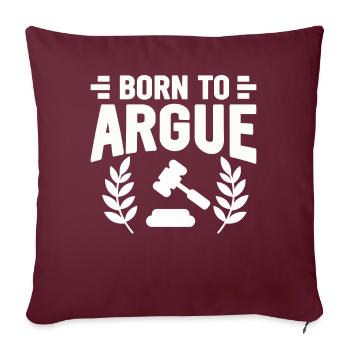 Né pour plaider Judge Advocate Attorney - Housse de coussin décorative 45 x 45 cm - bordeaux - Devant