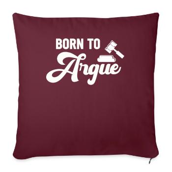 Né pour plaider Judge Advocate Attorney - Housse de coussin décorative 45 x 45 cm - bordeaux - Devant