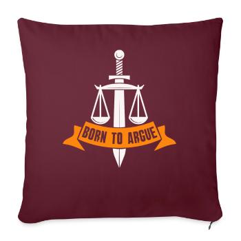 Né pour plaider Judge Advocate Attorney - Housse de coussin décorative 45 x 45 cm - bordeaux - Devant