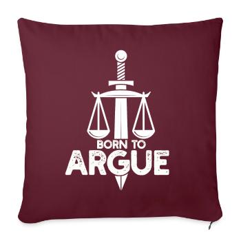Né pour plaider Judge Advocate Attorney - Housse de coussin décorative 45 x 45 cm - bordeaux - Devant