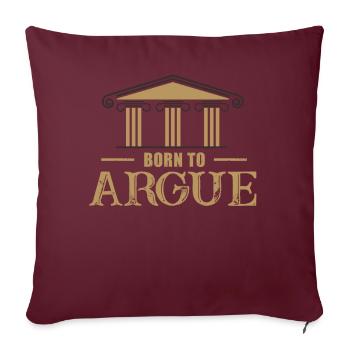 Né pour plaider Judge Advocate Attorney - Housse de coussin décorative 45 x 45 cm - bordeaux - Devant