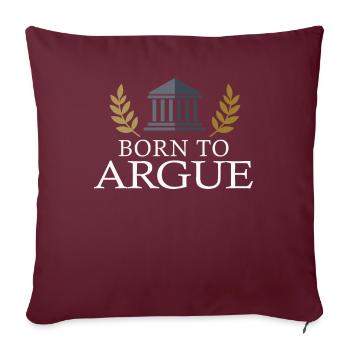 Né pour plaider Judge Advocate Attorney - Housse de coussin décorative 45 x 45 cm - bordeaux - Devant