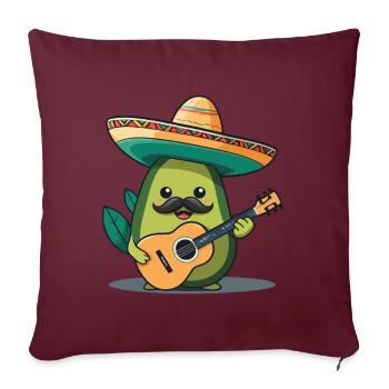 Avocado Mariachi Mexiko Musik Fiesta - Sofakissenbezug 45 x 45 cm - Burgunderrot - Vorne