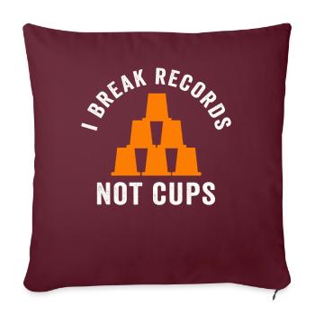 Sport Stacking Stacks Coupe de vitesse empilée - Housse de coussin décorative 45 x 45 cm - bordeaux - Devant