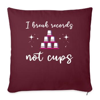Sport Stacking Stacks Coupe de vitesse empilée - Housse de coussin décorative 45 x 45 cm - bordeaux - Devant