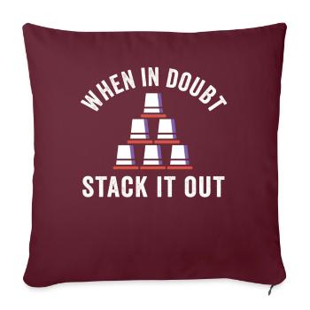 Sport Stacking Stacks Coupe de vitesse empilée - Housse de coussin décorative 45 x 45 cm - bordeaux - Devant