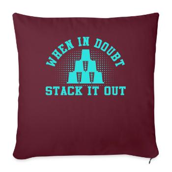 Sport Stacking Stacks Coupe de vitesse empilée - Housse de coussin décorative 45 x 45 cm - bordeaux - Devant