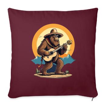 Bigfoot Mexikanischer Mariachi Gitarrenspaß - Sofakissenbezug 45 x 45 cm - Burgunderrot - Vorne