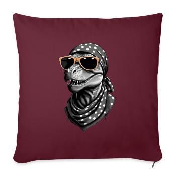 Drôle Dinosaure Maman Cool Dino Femme Style - Housse de coussin décorative 45 x 45 cm - bordeaux - Devant