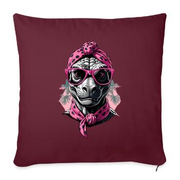 Drôle Dinosaure Maman Maman Style Dinosaure - Housse de coussin décorative 45 x 45 cm - bordeaux - Devant