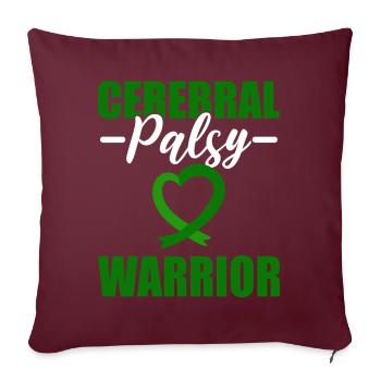 Cerebral Palsy Warrior Genetiker - Sofakissenbezug 45 x 45 cm - Burgunderrot - Vorne