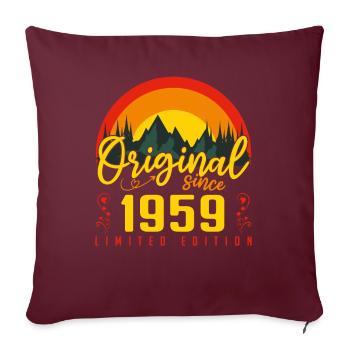 Anniversaire 1959 cadeau 1959 anniversaire - Housse de coussin décorative 45 x 45 cm - bordeaux - Devant