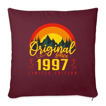 Anniversaire 1997 cadeau 1997 anniversaire - Housse de coussin décorative 45 x 45 cm - bordeaux - Devant