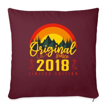 Anniversaire 2018 cadeau 2018 anniversaire - Housse de coussin décorative 45 x 45 cm - bordeaux - Devant