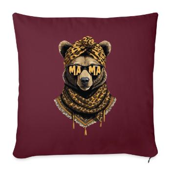 Drôle Maman Ours Mère Ours Ours Amoureux de l’Ours - Housse de coussin décorative 45 x 45 cm - bordeaux - Devant