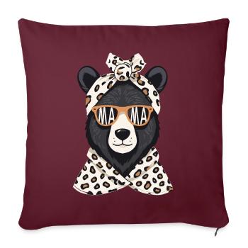 Drôle Maman Ours Mère Ours Ours Amoureux de l’Ours - Housse de coussin décorative 45 x 45 cm - bordeaux - Devant