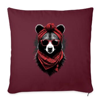 Drôle Maman Ours Mère Ours Ours Amoureux de l’Ours - Housse de coussin décorative 45 x 45 cm - bordeaux - Devant
