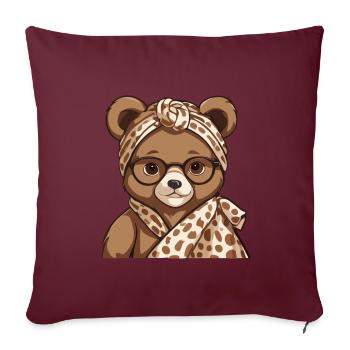 Drôle Maman Ours Mère Ours Ours Amoureux de l’Ours - Housse de coussin décorative 45 x 45 cm - bordeaux - Devant