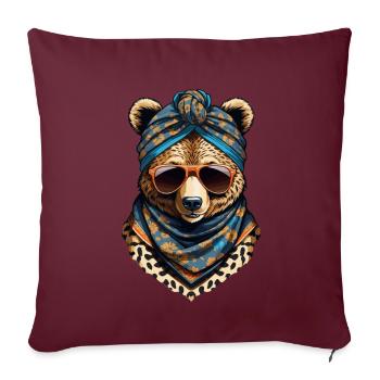 Drôle Maman Ours Mère Ours Ours Amoureux de l’Ours - Housse de coussin décorative 45 x 45 cm - bordeaux - Devant