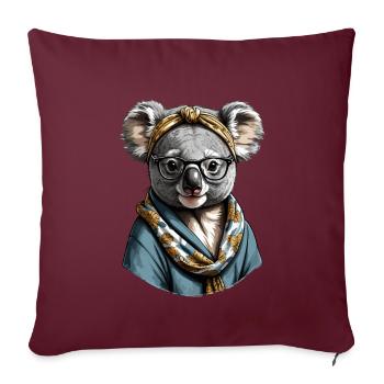 Drôle Koala Maman Mignon Koala Ours Amour - Housse de coussin décorative 45 x 45 cm - bordeaux - Devant