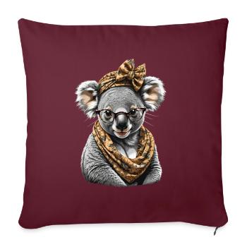 Drôle Koala Maman Mignon Maman Koala Ours - Housse de coussin décorative 45 x 45 cm - bordeaux - Devant