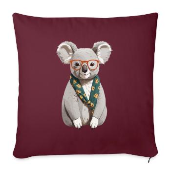 Drôle Koala Maman Mignon Maman Koala Ours - Housse de coussin décorative 45 x 45 cm - bordeaux - Devant