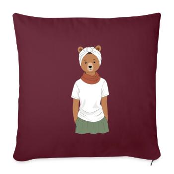 Drôle Maman Ours Mère Ours Ours Amoureux de l’Ours - Housse de coussin décorative 45 x 45 cm - bordeaux - Devant