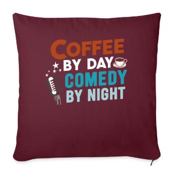 Café Le Jour Comédie La Nuit Comédien - Housse de coussin décorative 45 x 45 cm - bordeaux - Devant
