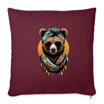 Drôle Maman Ours Mère Ours Ours Amoureux de l’Ours - Housse de coussin décorative 45 x 45 cm - bordeaux - Devant