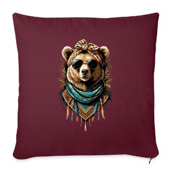 Drôle Maman Ours Mère Ours Ours Amoureux de l’Ours - Housse de coussin décorative 45 x 45 cm - bordeaux - Devant
