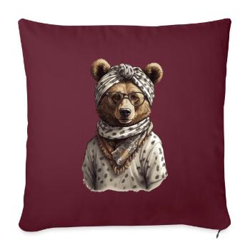 Drôle Maman Ours Mère Ours Ours Amoureux de l’Ours - Housse de coussin décorative 45 x 45 cm - bordeaux - Devant