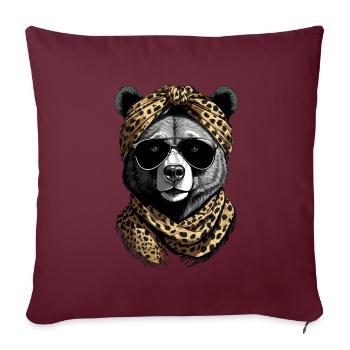 Drôle Maman Ours Mère Ours Pour Les Amoureux Des Ours - Housse de coussin décorative 45 x 45 cm - bordeaux - Devant
