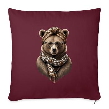 Drôle Maman Ours Mère Ours Ours Amoureux de l’Ours - Housse de coussin décorative 45 x 45 cm - bordeaux - Devant