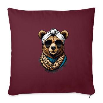 Drôle Maman Ours Mère Ours Ours Amoureux de l’Ours - Housse de coussin décorative 45 x 45 cm - bordeaux - Devant