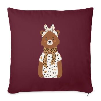Drôle Maman Ours Mère Ours Ours Amoureux de l’Ours - Housse de coussin décorative 45 x 45 cm - bordeaux - Devant