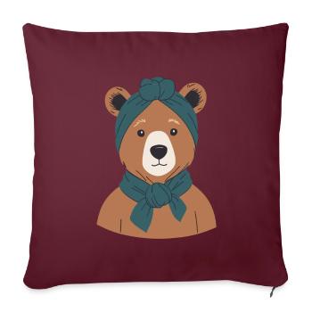 Drôle Maman Ours Mère Ours Ours Amoureux de l’Ours - Housse de coussin décorative 45 x 45 cm - bordeaux - Devant