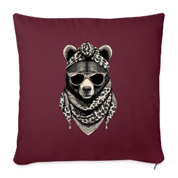 Drôle Maman Ours Mère Ours Ours Amoureux de l’Ours - Housse de coussin décorative 45 x 45 cm - bordeaux - Devant