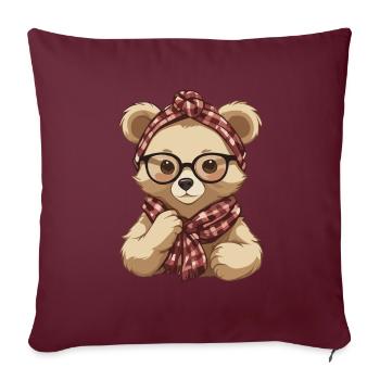 Drôle Maman Ours Mère Ours Ours Amoureux de l’Ours - Housse de coussin décorative 45 x 45 cm - bordeaux - Devant