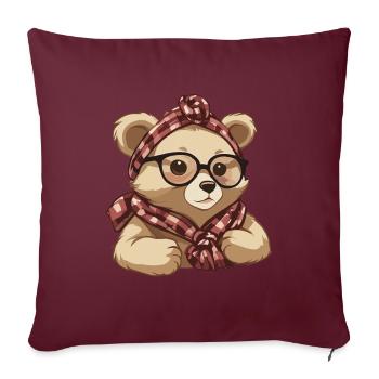 Drôle Maman Ours Mère Ours Ours Amoureux de l’Ours - Housse de coussin décorative 45 x 45 cm - bordeaux - Devant