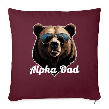 Papa Alpha Drôle Papa Style Parfait - Housse de coussin décorative 45 x 45 cm - bordeaux - Devant