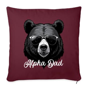 Papa Alpha Drôle Papa Style Parfait - Housse de coussin décorative 45 x 45 cm - bordeaux - Devant