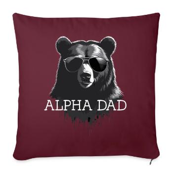 Papa Alpha Drôle Papa Style Parfait - Housse de coussin décorative 45 x 45 cm - bordeaux - Devant