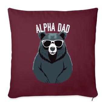 Papa Alpha Drôle Papa Style Parfait - Housse de coussin décorative 45 x 45 cm - bordeaux - Devant