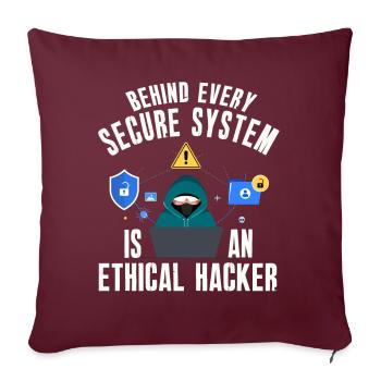 Expertise en cybersécurité des hackers éthiques - Housse de coussin décorative 45 x 45 cm - bordeaux - Devant