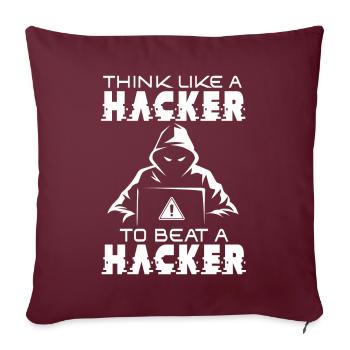 Expertise en cybersécurité des hackers éthiques - Housse de coussin décorative 45 x 45 cm - bordeaux - Devant