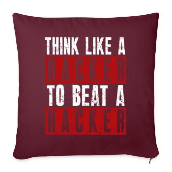 Expertise en cybersécurité des hackers éthiques - Housse de coussin décorative 45 x 45 cm - bordeaux - Devant